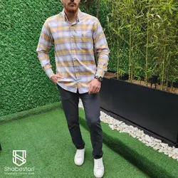 پیراهن چهارخانه آستین بلند آرشین کد 101813