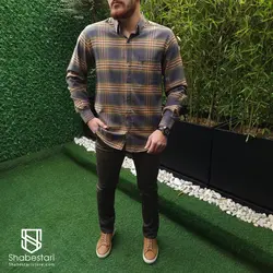 پیراهن چهارخانه آستین بلند آرمان کد 101823