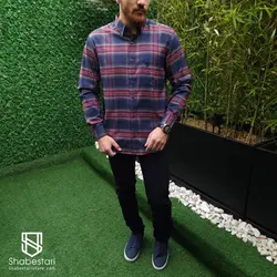 پیراهن چهارخانه آستین بلند آرمان کد 101823
