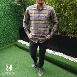پیراهن چهارخانه آستین بلند آرمان کد 101823