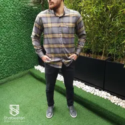 پیراهن چهارخانه آستین بلند آرمان کد 101823