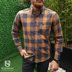 پیراهن چهارخانه آستین بلند بردیا کد 101751
