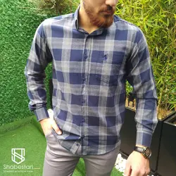 پیراهن چهارخانه آستین بلند بردیا کد 101751