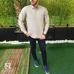 پیراهن راه راه آستین بلند میلان کد 101831