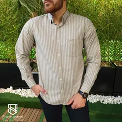 پیراهن راه راه آستین بلند میلان کد 101831