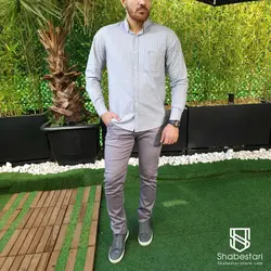 پیراهن راه راه آستین بلند میلان کد 101831
