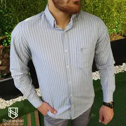 پیراهن راه راه آستین بلند میلان کد 101831