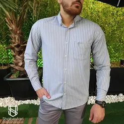 پیراهن راه راه آستین بلند میلان کد 101831