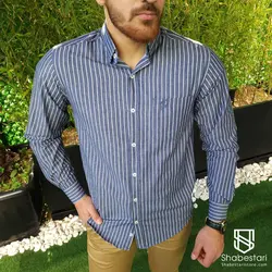 پیراهن راه راه آستین بلند میلان کد 101831