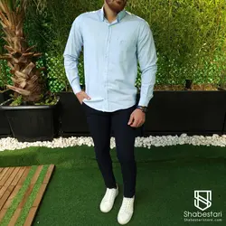 پیراهن راه راه آستین بلند میلان کد 101831