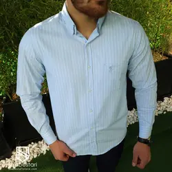 پیراهن راه راه آستین بلند میلان کد 101831