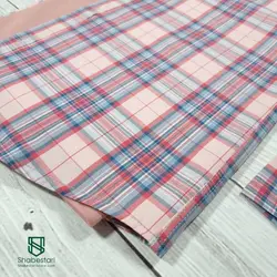 پیراهن نخ پنبه چهار خانه آستین بلند کد 10197