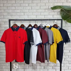 تیشرت یقه دار آرمانی کد 105130