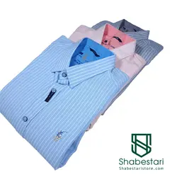 پیراهن نخ پنبه طرح راه راه  آستین بلند 90014