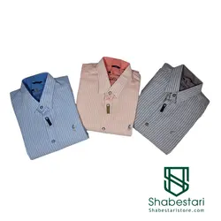 پیراهن نخ پنبه طرح راه راه  آستین بلند 90014