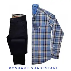 پیراهن نخ پنبه پولو آستین بلند کد 90006