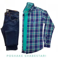 پیراهن نخ پنبه پولو آستین بلند کد 90004