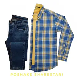 پیراهن نخ پنبه پولو آستین بلند کد 90004