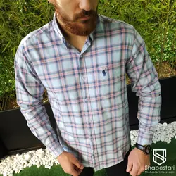 پیراهن نخ پنبه آستین بلند اهورا کد 101887