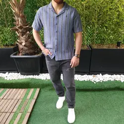 پیراهن بیسکوییتی آستین کوتاه کنت کد 101918