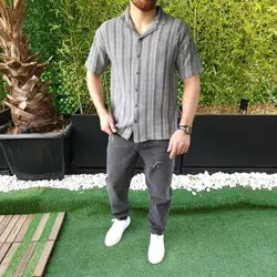 پیراهن بیسکوییتی آستین کوتاه کنت کد 101918