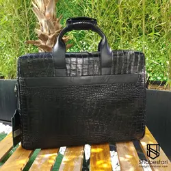 کیف چرم طبیعی اداری ماریو مشکی کد 109997