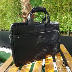 کیف چرم طبیعی اداری ایوان قهوه ای کد 109995