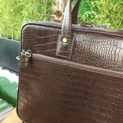 کیف چرم طبیعی اداری ایوان قهوه ای کد 109995