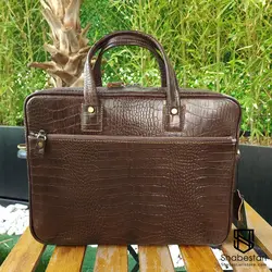 کیف چرم طبیعی اداری ایوان قهوه ای کد 109995