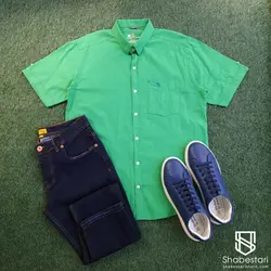 پیراهن آستین کوتاه لینن کد 101684