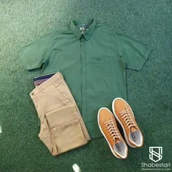 پیراهن آستین کوتاه لینن کد 101684