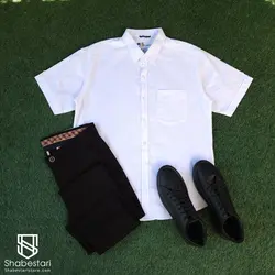 پیراهن آستین کوتاه لینن کد 101684