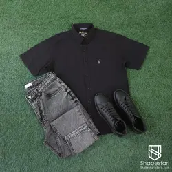 پیراهن آستین کوتاه لینن کد 101684