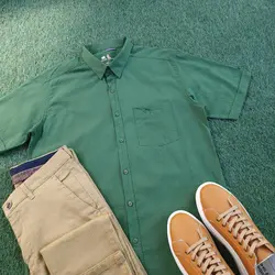 پیراهن آستین کوتاه لینن کد 101684