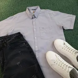 پیراهن آستین کوتاه لینن کد 101684