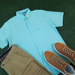 پیراهن آستین کوتاه لینن کد 101684