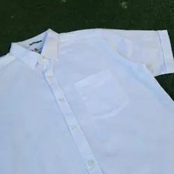 پیراهن آستین کوتاه لینن کد 101684