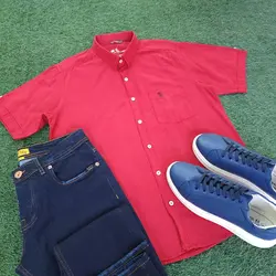 پیراهن آستین کوتاه لینن کد 101684