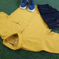 پیراهن آستین کوتاه لینن کد 101684