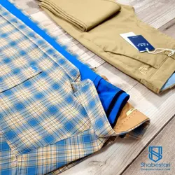 پیراهن چهارخانه آستین کوتاه کد 101126