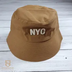 کلاه مدل باکت عسلی طرح NYC