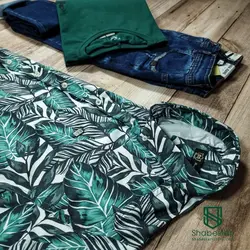 پیراهن هاوایی سبز یشمی1017031