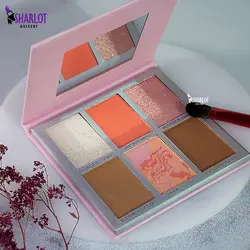 پالت رژگونه و هایلایتر و کانتور Huda Moji