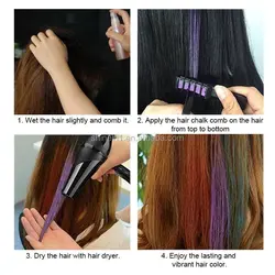 پک گچ مو رنگی 6 تایی _ مدل شونه ای