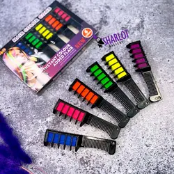 پک گچ مو رنگی 6 تایی _ مدل شونه ای