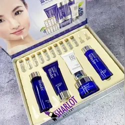 پک ۱۵ تیکه روتین پوستی جوان کننده و کلاژن ساز بلوبری ،بیوآکوا