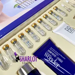 پک ۱۵ تیکه روتین پوستی جوان کننده و کلاژن ساز بلوبری ،بیوآکوا