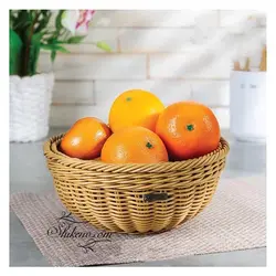 سبد نان بافت گرد سایه کرم زیباسازان | شیک نو , بزرگترین مجموعه فروش پلاسكو و لوازم آشپزخانه