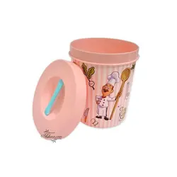 بانکه حبوبات گرد طرحدار بزرگ گلد