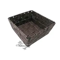 سبد نان و سبزی مربع متوسط نواری | شیک نو , بزرگترین مجموعه فروش پلاسكو و لوازم آشپزخانه